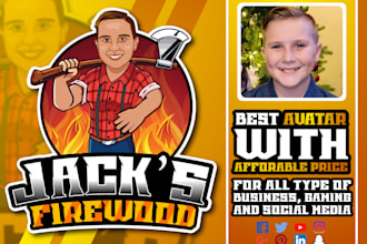 make caricature logo and portrait design in 24hrs