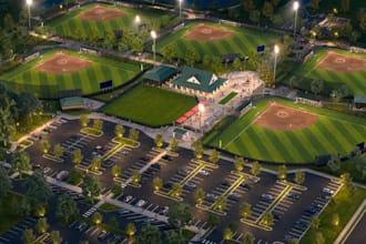 design a sports complex in 3d