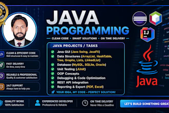 develop and fix java applications, projects, and assignments