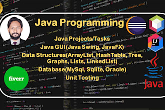 do java console, oop, swing, and javafx programming projects