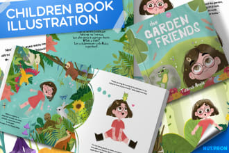 create a children book illustration for comic and fairytale