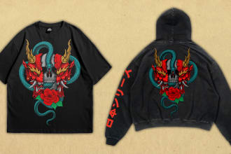 draw any illustrations for tshirts and hoodies in my style
