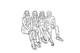 make aesthetic line art illustration with procreate