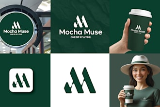do luxury modern minimalist logo design, branding kit, and brand identity
