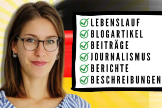 write and edit articles, blog posts, curriculum vitae in 24h