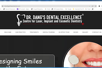make website for doctors dental clinic medical professional