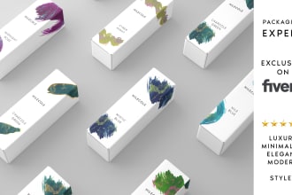 design luxury cosmetic packaging and label design
