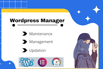 manage, maintain and keep you wordpress website updated