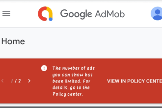 give you methode to fix admob ad serving is limited admob