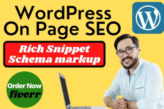 do wordpress on page SEO, schema markup, rich snippet