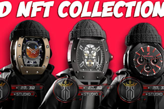 create perfect 3d nft character, 3d nft collection and 3d modeling