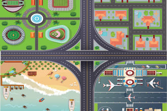 design unique vector map ,city map or event map illustration