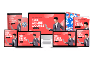design 3d digital product mockup, course ecover bundle