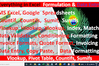 automate excel, google sheets with formulas, vlookup, pivot table