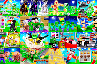 make best minecraft thumbnail in 24 hours for you