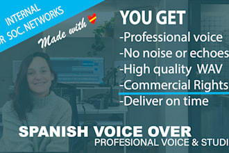provide spanish female voice over for internal video