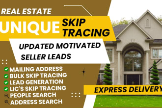 provide real estate skip tracing and motivated sellers leads