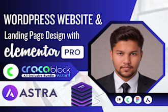 create stunning elementor website and landing page with elementor pro