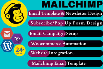 create mailchimp landing page or mailchimp form wordpress, sign up form