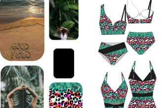 do fashion design and techpack lingerie, swimwear, seamless pattern