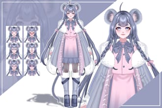 Top 5!  design your anime live2d model for vtuber