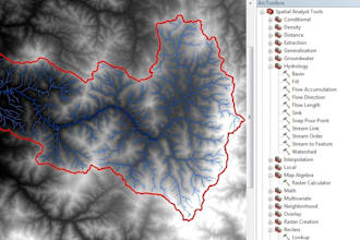make analysis of hydrographic basins, basin delimitation and hydrological maps