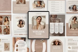 design workbook, ebook, lead magnet and editable canva template