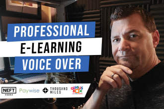 record a male american elearning, educational, or training voice over