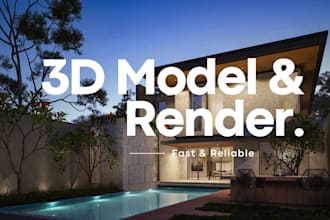 3d render architectural exterior design, commercial , house