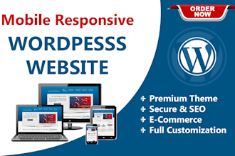 create full responsive wordpress website design