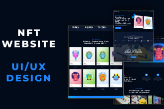 do nft portfolio website or nft landing page UI design in figma or xd