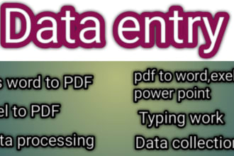 convert PDF to word, pdf to excel, copy paste, data entry