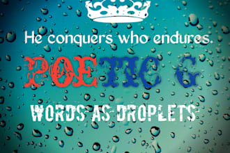 write custom and engaging poems on all topics of  choice