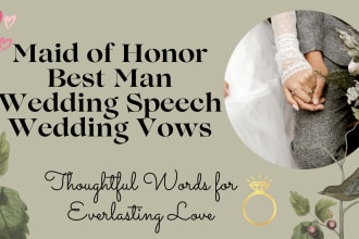 write amazing maid of honor, best man, wedding speech, vows