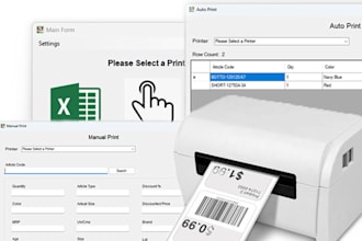 create a barcode printing solution for zebra printers
