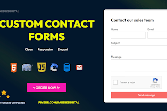 design and fix responsive web contact forms with email and recaptcha