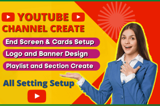 youtube channel create and setup with logo banner full creation also video SEO