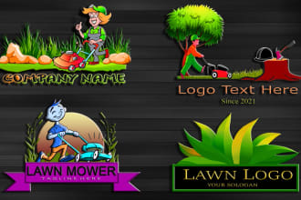 design landscape and lawn care logo