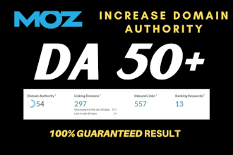 increase moz domain authority 50 plus guaranteed
