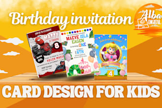 design a birthday invitation cards for kids