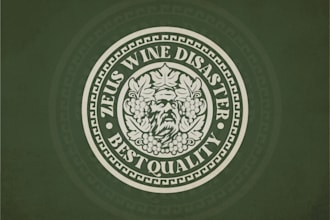 design vintage logo with drawing illustration
