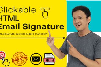 design modern responsive clickable HTML email signature