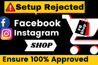 fix rejected commerce account and enable facebook shop