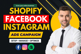 setup shopify facebook ads, instagram ads campaign, fb advertising, fb marketing