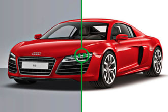 5 car photo editing, enhancement and drop shadow