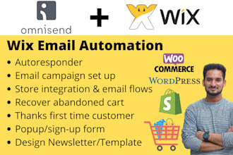 set up omnisend wix integration email automation abandon cart optin form