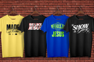 create christian and religious typography shirt designs