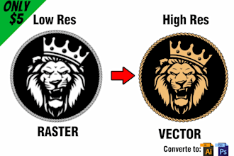 convert your raster logo to high resolution vector files