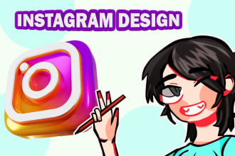 design unique instagram carousel post and puzzle feed