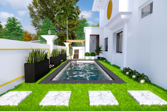 do swimming pool 3d design and render
